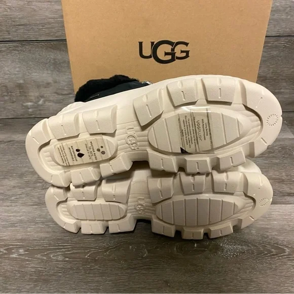 UGG | Adiroam Hiker Boot In Black and White NEW - Picture 7 of 13